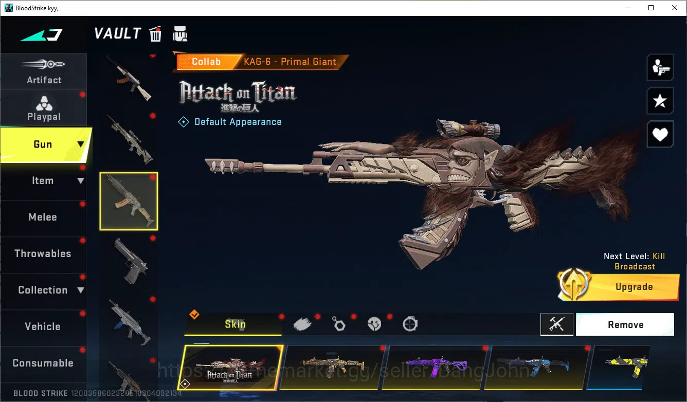 Blood Strike Accounts ASIA | AOT KAG+FAL , Ultra Ran+Jet+Kraken+Nova+Han image 12