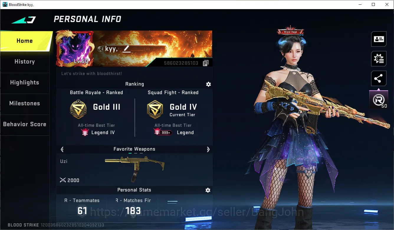 Blood Strike Accounts ASIA | AOT KAG+FAL , Ultra Ran+Jet+Kraken+Nova+Han image 8