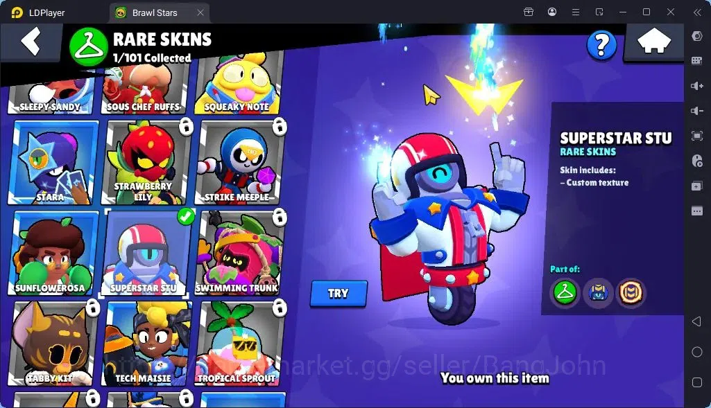 Brawl Stars Accounts Global |Trophy 1915 | Brawler 29| Skins 2 Mythic,7Epic| Bling 9184|Protect Off|Check SS BRS302B 11
