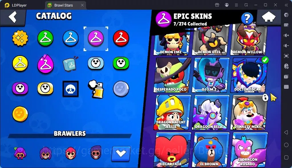 Brawl Stars Accounts Global |Trophy 1915 | Brawler 29| Skins 2 Mythic,7Epic| Bling 9184|Protect Off|Check SS BRS302B 13