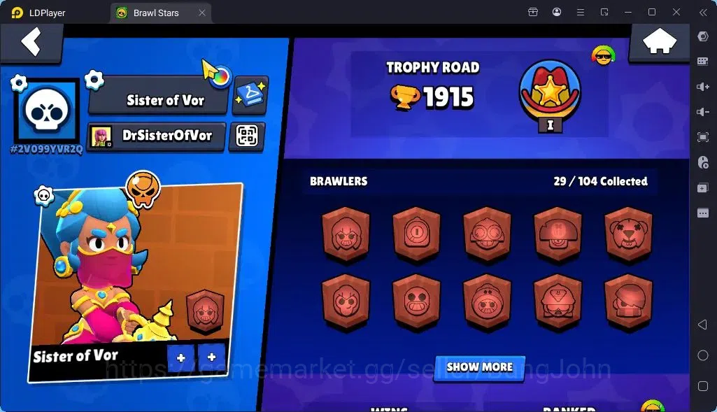 Brawl Stars Accounts Global |Trophy 1915 | Brawler 29| Skins 2 Mythic,7Epic| Bling 9184|Protect Off|Check SS BRS302B 2