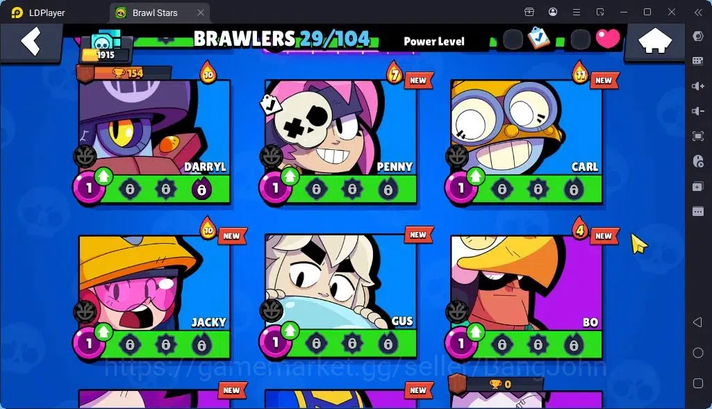 Brawl Stars Accounts Global |Trophy 1915 | Brawler 29| Skins 2 Mythic,7Epic| Bling 9184|Protect Off|Check SS BRS302B 8