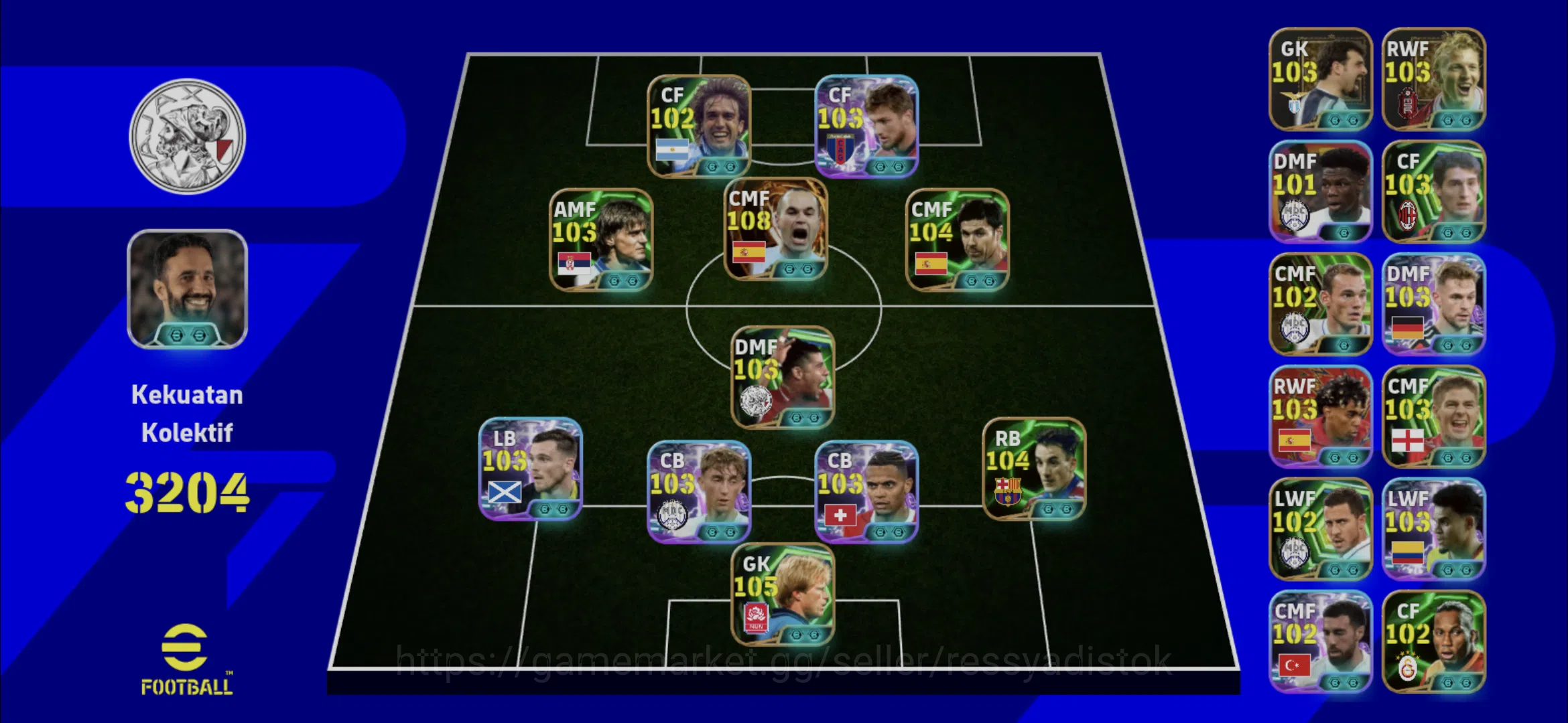 eFootball Accounts Legends & Iconic Players EFOOTBALL 2026 |BIGTIME 2026,DRAGAN S,XABI ALONSO,G BATISTUTA,A FERRER,O KAHN,4 1