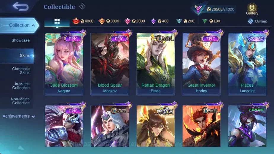 Mobile Legends: Bang Bang Accounts Global|Skin 329|Renowned|SoulVessel Benedetta,KOF  image 9