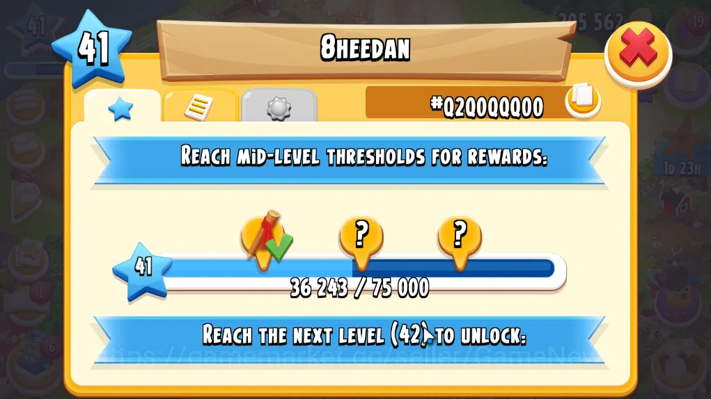 Hay Day Accounts Level 41 | Barn Storage 1100 + Silo Storage 625 | 205k Coins, 32 Diamonds |CN ON|Log Supercell ID|Take 10