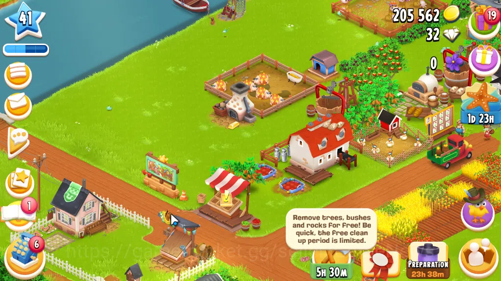 Hay Day Accounts Level 41 | Barn Storage 1100 + Silo Storage 625 | 205k Coins, 32 Diamonds |CN ON|Log Supercell ID|Take 4