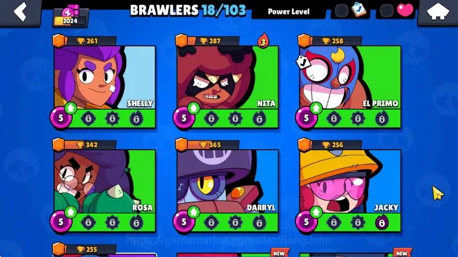 Brawl Stars Accounts Android | Starter 2024 Thropy|18 Brawler|7 Brawler image 5