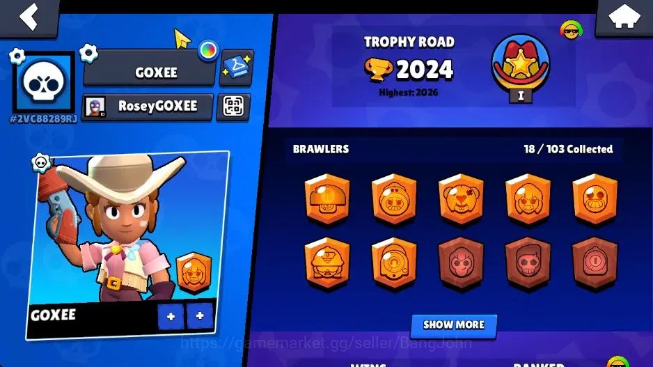 Brawl Stars Accounts Android | Starter 2024 Thropy|18 Brawler|7 Brawler image 8
