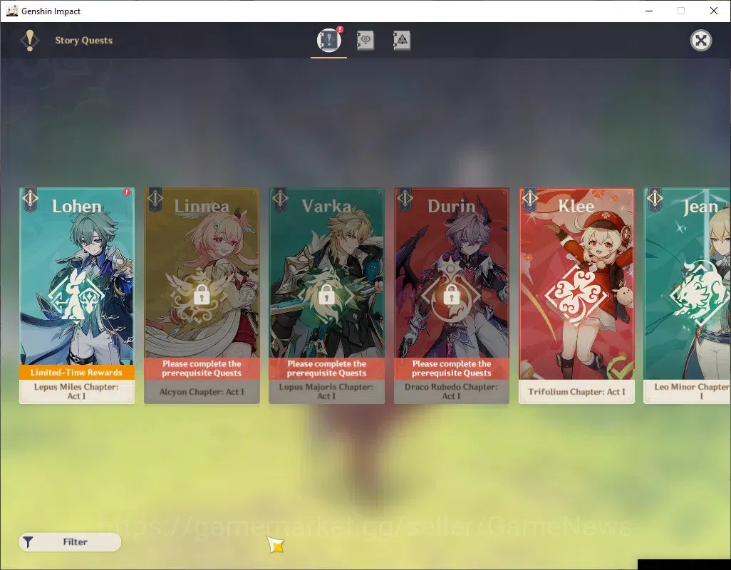 Genshin Impact Accounts ASIA|AR 60|Arle+Sign+PremTeam|13 Limited+7(*5Weap) image 20