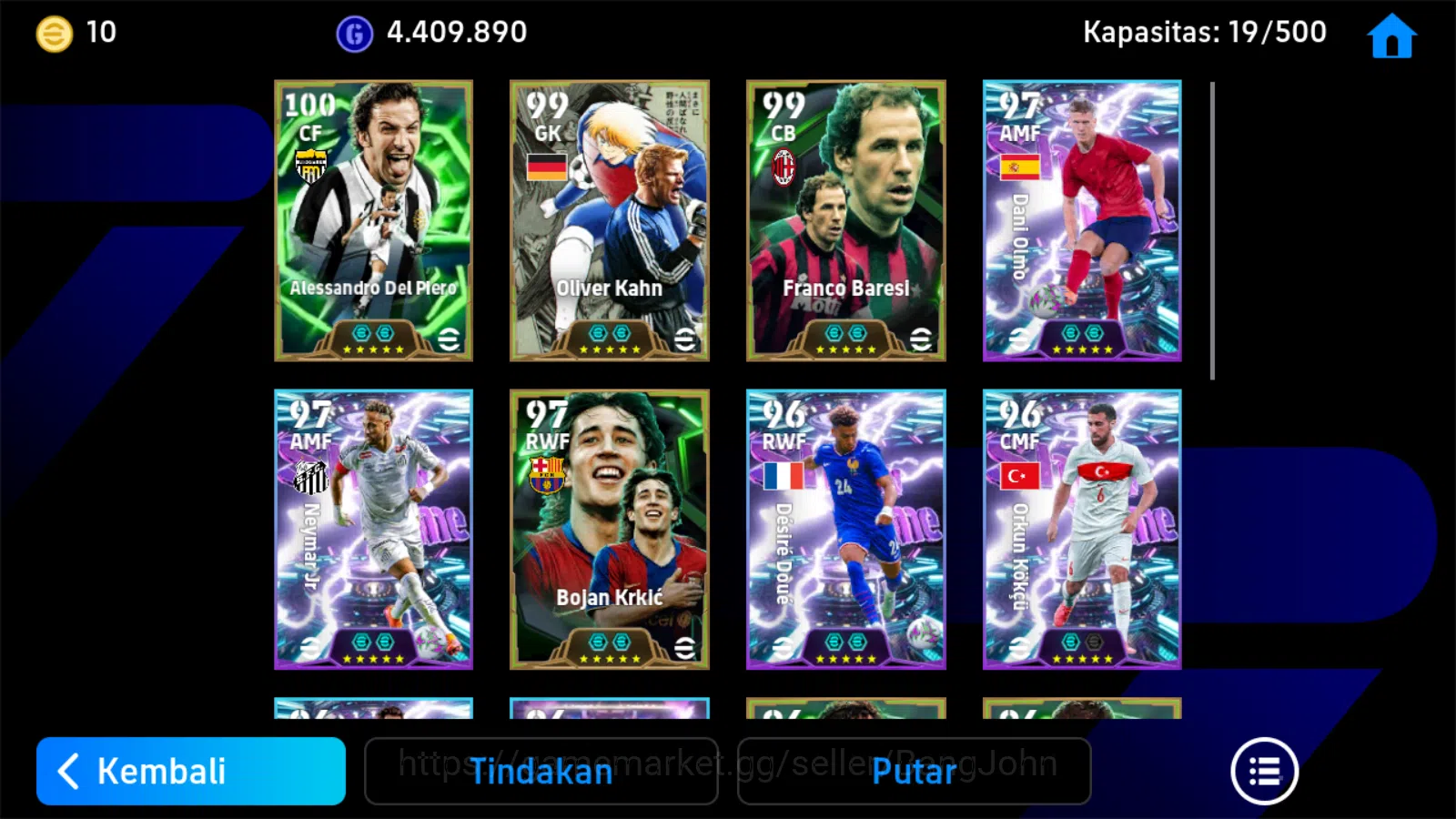 eFootball Accounts ANDROID|PW 3166|Del Piero epic,oliver kahn tsubasa image 4