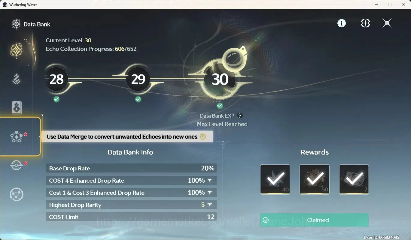 Wuthering Waves Accounts EU|UL 49|Rank 5|4 Char Limited [Lucy RC1,Lucilla,R image 11