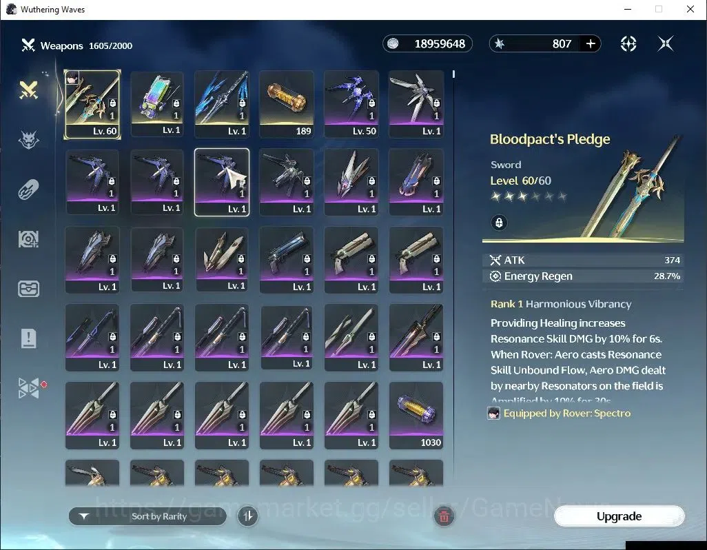 Wuthering Waves Accounts Others SEA |UL 49|2 Limited| Yangyang:Xuanling RC 5 + Signature, Rebecca |DB Lvl 30|MC Male|Log 8