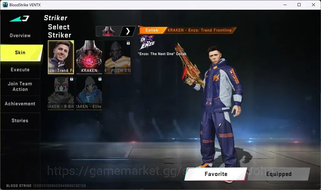 Blood Strike Accounts ASIA | Eternal MP5-Bloodrift | 2 BLEACH+ENZO Colla image 14