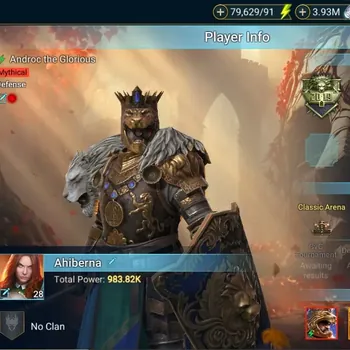 Raid: Shadow Legends Accounts Mid-Game Lv28 Power 983k|1Mythic: Androc the Glorious|28 Legend: Ninja,Narma the Returned,Sun