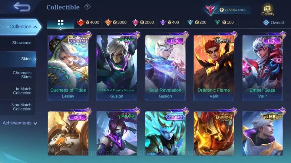 Mobile Legends: Bang Bang Accounts Global|Hero 132|Skin 427|Legend Gusion,Aspriant Ch image 11