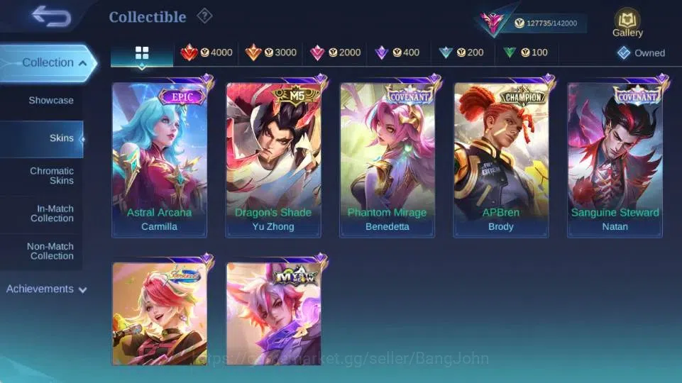 Mobile Legends: Bang Bang Accounts Global|Hero 132|Skin 427|Legend Gusion,Aspriant Ch image 6