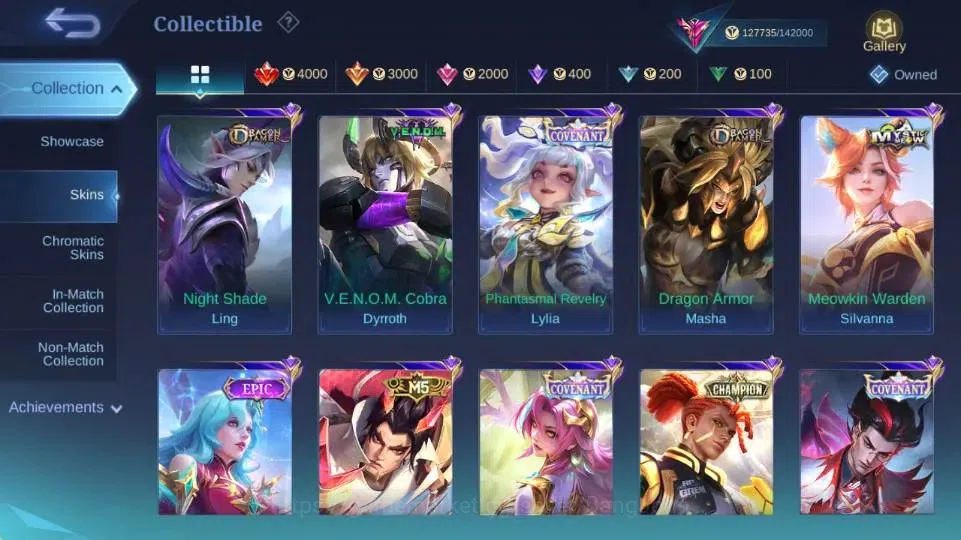 Mobile Legends: Bang Bang Accounts Global|Hero 132|Skin 427|Legend Gusion,Aspriant Ch image 7