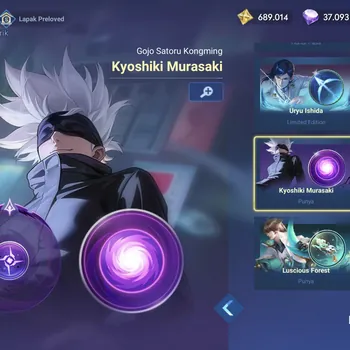 Honor of Kings Accounts Rare Skin Global Hero 113 Skin 234: JJK Gojo, 2 Seiya(Mozi,Dharma) KIC Luna, Limited Garo, 6 Legend