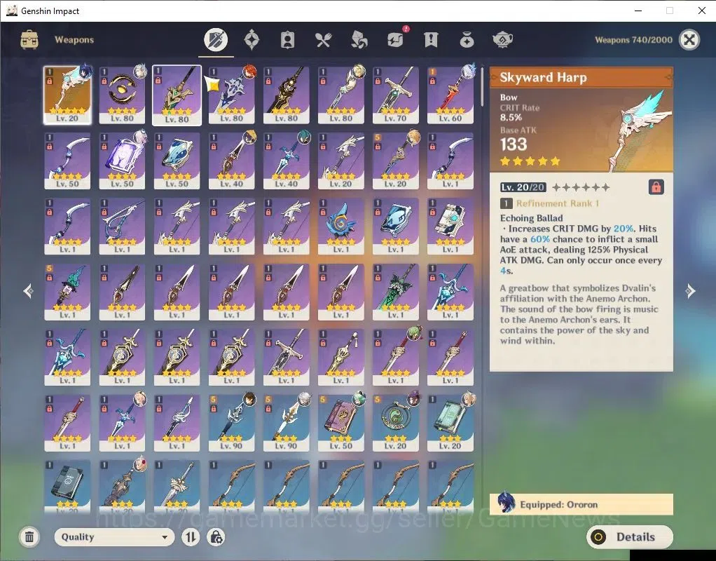 Genshin Impact Accounts Asia|AR 55|6 Limited+1(*5Weapon)|MavuikaC1,Skirk,C image 6