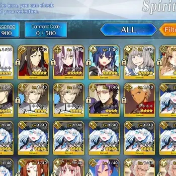 Fate-Grand Order Accounts NA Lv 128|5 limited ssr|CielNP4, Oberon, Merlin, Uesugi Kenshin, Space Ereshkigal|Log