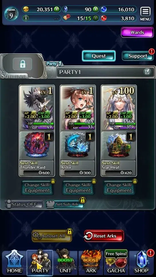 Last Cloudia Accounts Endgame GLOBAL | Rank 9 | Top Tier Unit [Demon Lord Judecca-Samekh,Goddess Lilaha] | 1 UR & 6 SSR Ark 5