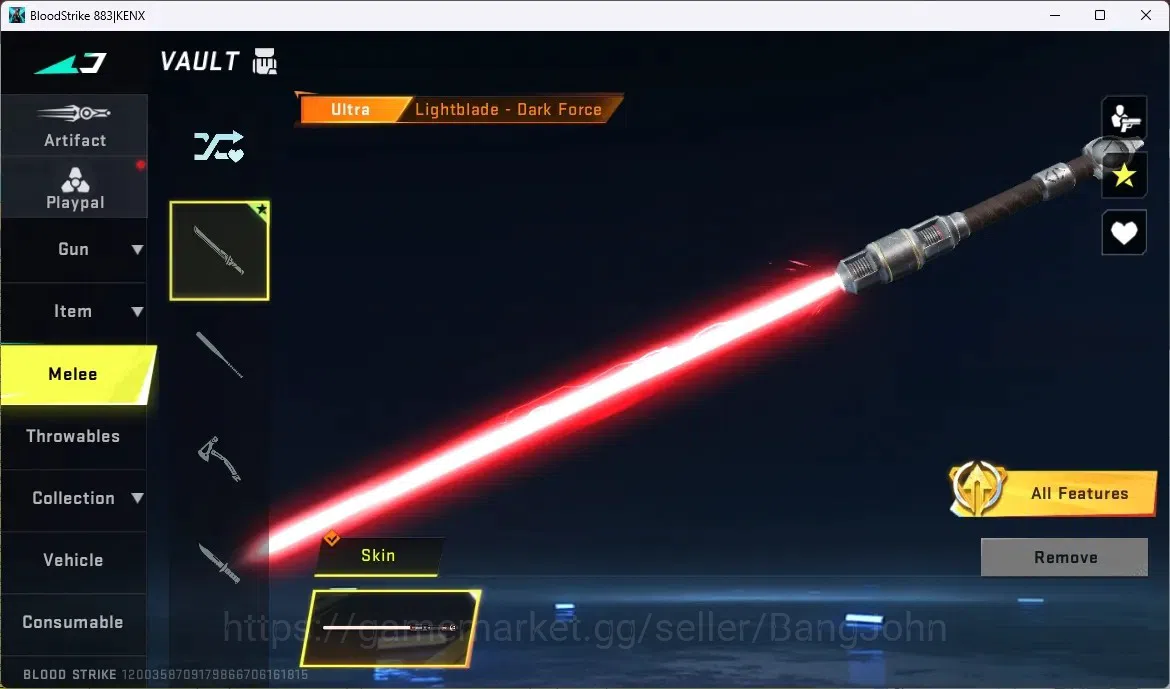 Blood Strike Accounts ASIA | 1 ULTRA MELEE: Lightblade - Dark Force | 1  image 4