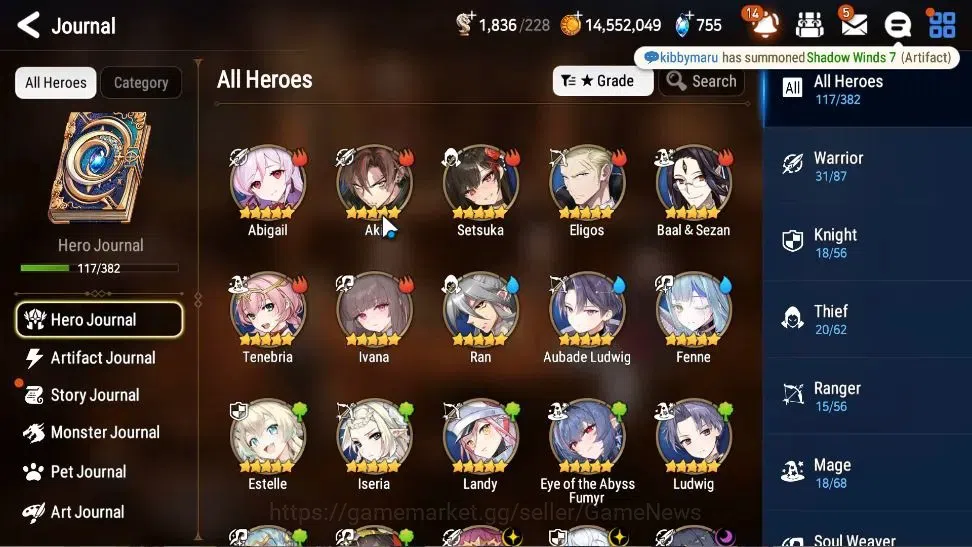Epic Seven Accounts Limited Hero Global Unverif|3 ML(Belian,Apocalypse Ravi, Lionheart Cermia)+Ab 5