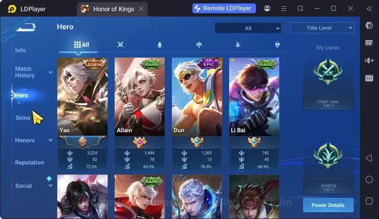 Honor of Kings Accounts Global Hero112 Skin104 |Legend Yao|Lny DaQiao|Limi image 14