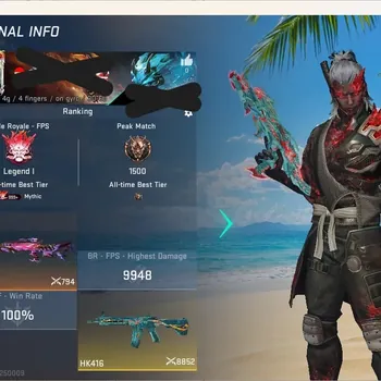 Blood Strike Accounts Others ASIA | 2 ETERNAL GUNS:Uzi-Scorpius,MP7-Tidesong|7 Collab:AOT/TR/OPM|2 Limited Guns|11 Ultra