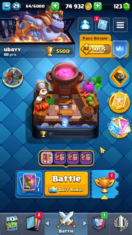 Clash Royale Accounts Midgame Lv 20|Trophy 3310|KTL 8|Limited Skin|Card 58| 1 Hero 2 EVO 17 Legendary 31 Epic 30 Rare 29