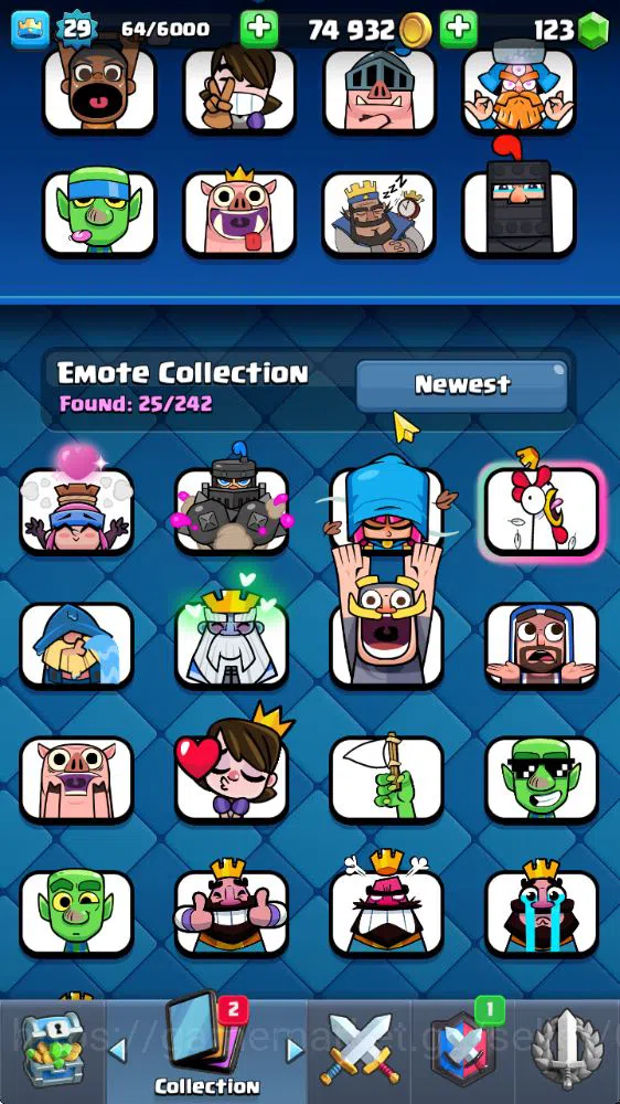 Clash Royale Accounts Midgame Lv 20|Trophy 3310|KTL 8|Limited Skin|Card 58| 1 Hero 2 EVO 17 Legendary 31 Epic 30 Rare 29 7