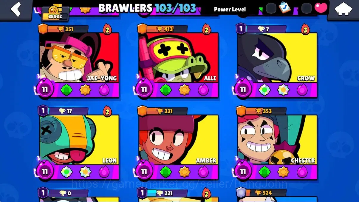 Brawl Stars Accounts Android|38932 Thropy|103 Brawler-60 MaxLv.|50 Hype image 13