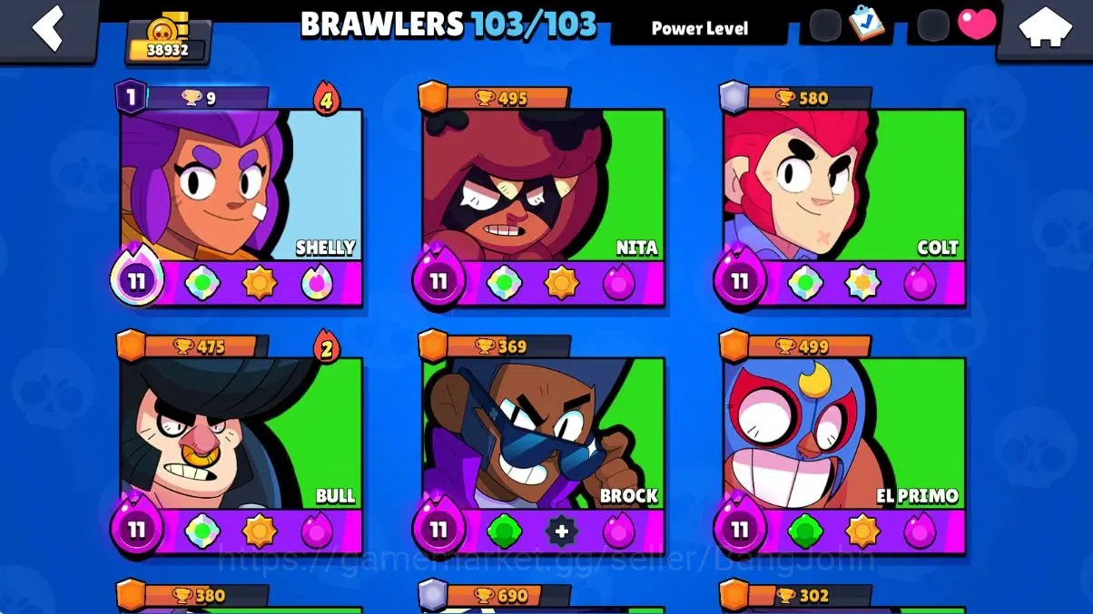 Brawl Stars Accounts Android|38932 Thropy|103 Brawler-60 MaxLv.|50 Hype image 6