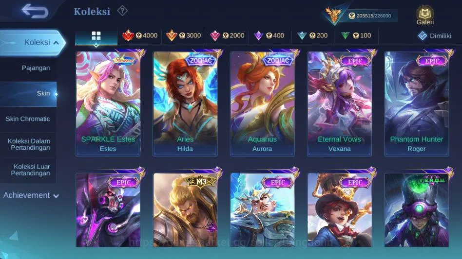 Mobile Legends: Bang Bang Accounts Global,Skin 578,Hero 132,Legnd(miya,saber,aluc,fre image 12