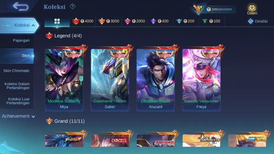Mobile Legends: Bang Bang Accounts Global,Skin 578,Hero 132,Legnd(miya,saber,aluc,fre image 4