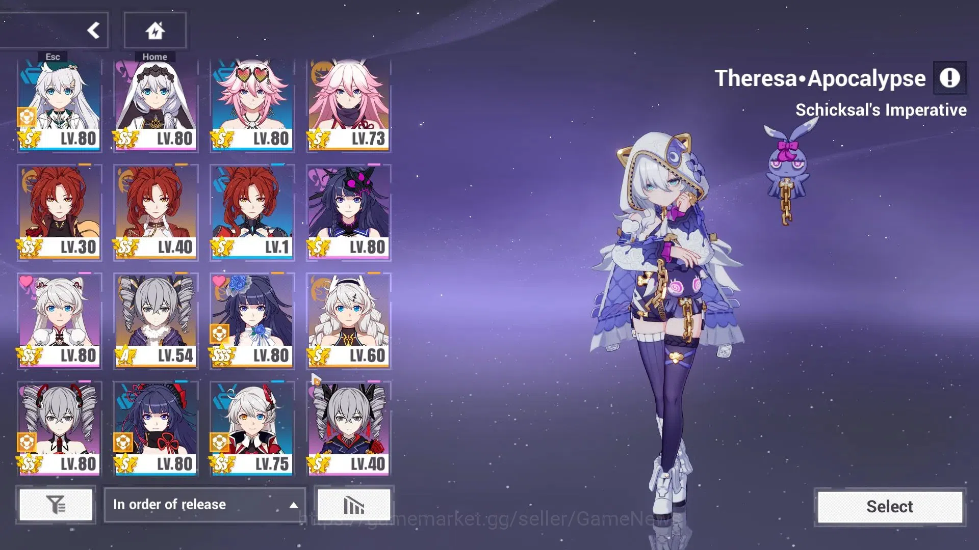 Honkai Impact 3rd Accounts SEA Lv88| Elysia Hi Love Elf, Ba-Dum,Vita,Theresa, image 5