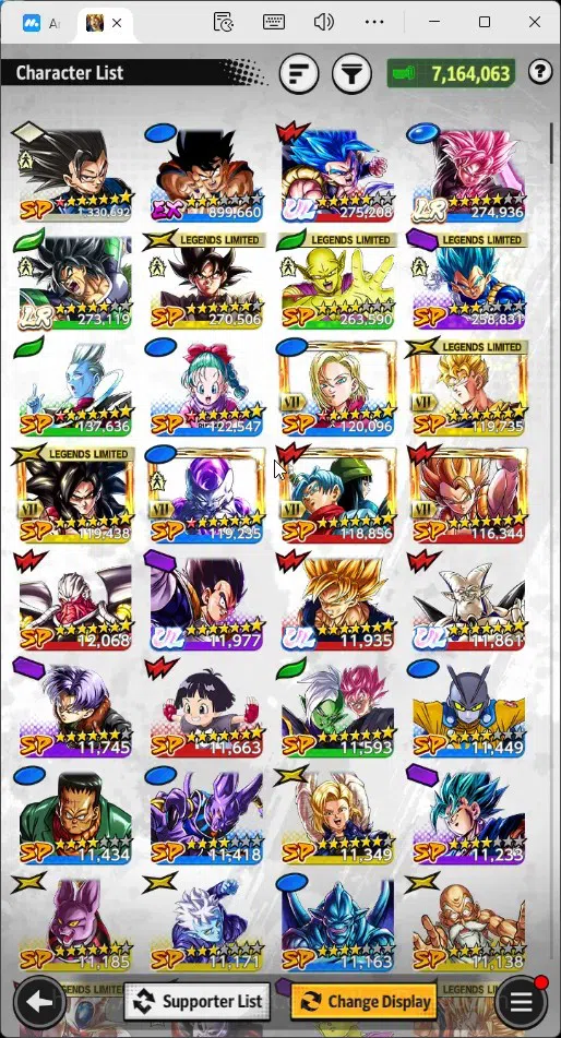 Dragon Ball Legends Accounts Global |Lvl 146|7.16M Total Power|1.3K CC|2 LR|4 U image 15