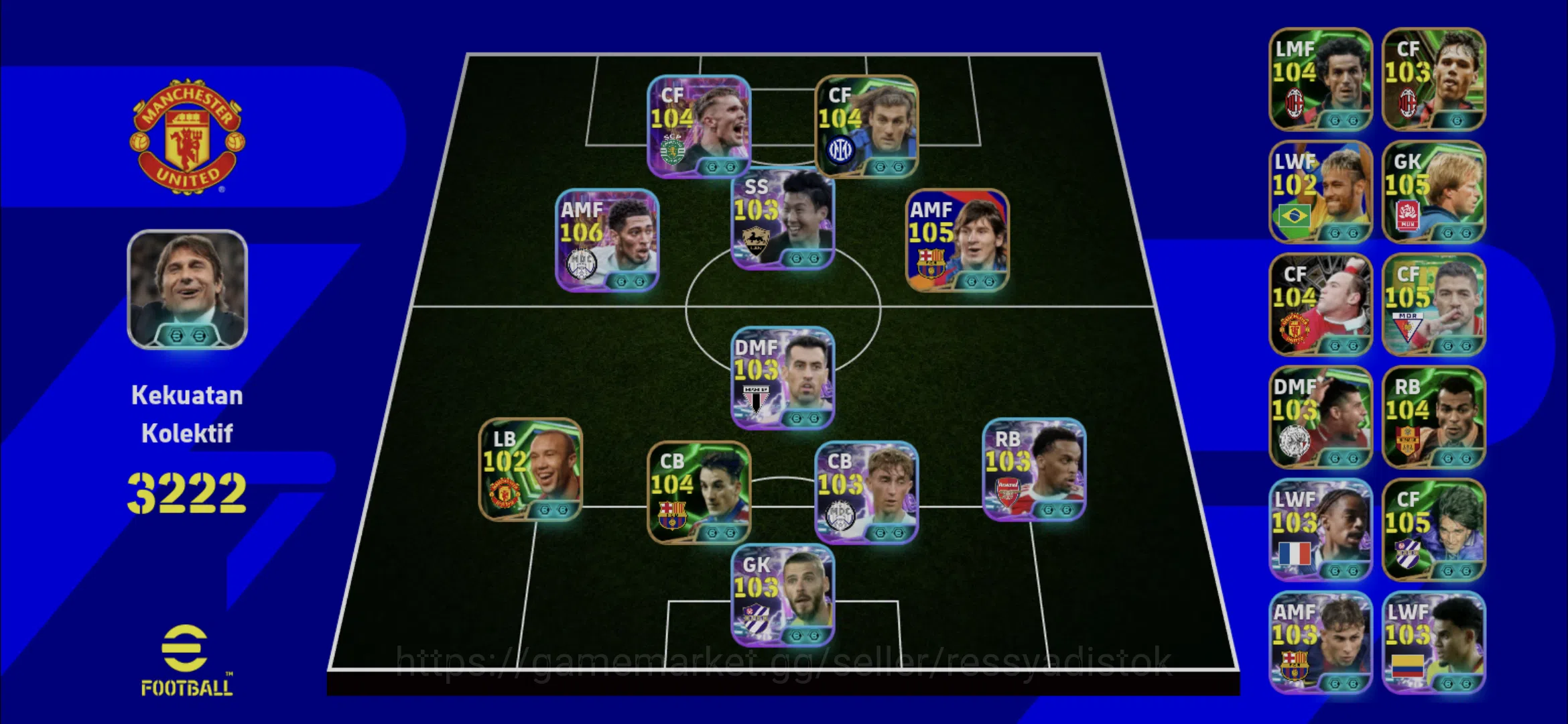 eFootball Accounts Legends & Iconic Players EFOOTBALL COLLECTIVE 3222+ | 13 MANAGER BOOSTER,GG SQUAD,READY TO PLAY,FULL 1