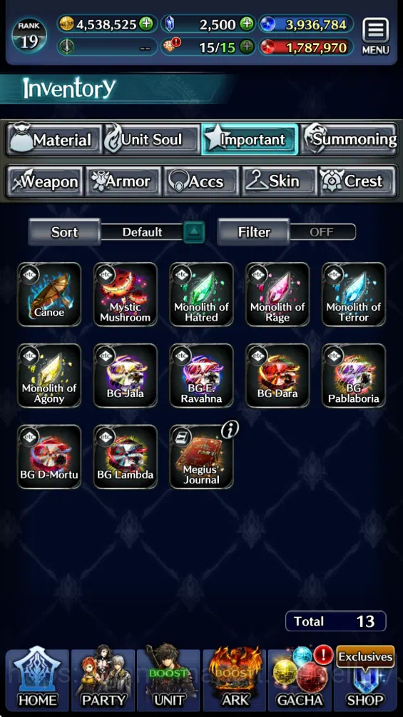 Last Cloudia Accounts Low-End GLOBAL Rank 19| 2.5k Crystal| TopTier Units (Seadrael, SMS & T, G.Lilaha, GH Adel, Kyle 2