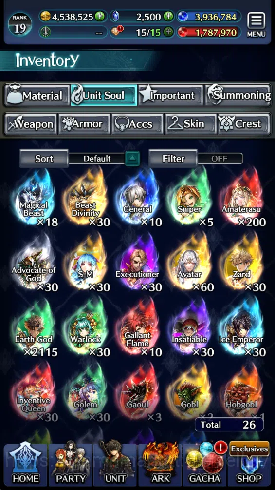 Last Cloudia Accounts Low-End GLOBAL Rank 19| 2.5k Crystal| TopTier Units (Seadrael, SMS & T, G.Lilaha, GH Adel, Kyle 6