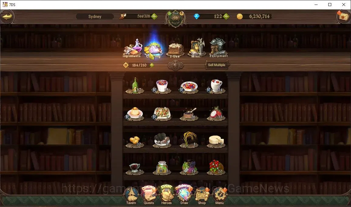 The Seven Deadly Sins: Grand Cross Accounts Midgame Asia|7M CC|62 LS+122 DM|5 LR+11 UR+Many 20