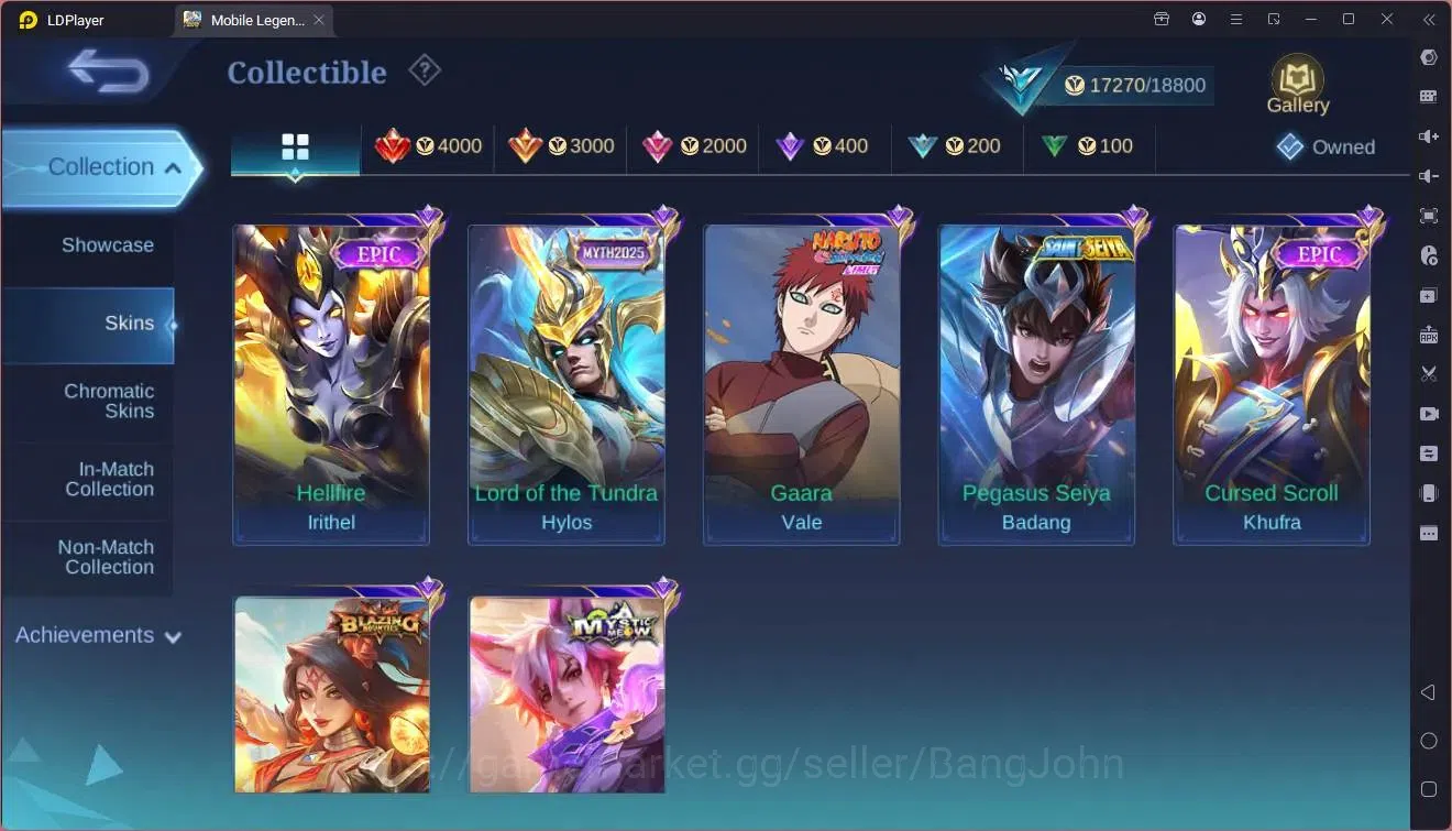 Mobile Legends: Bang Bang Accounts Global|Hero 68|Skin 92|Seasoned|Meowkin Julian|Nar image 11