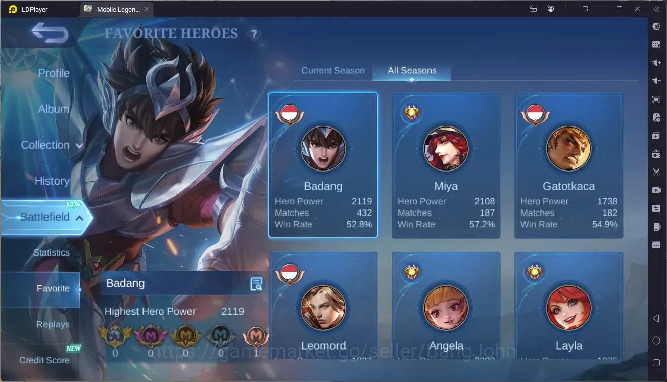 Mobile Legends: Bang Bang Accounts Global|Hero 68|Skin 92|Seasoned|Meowkin Julian|Nar image 16