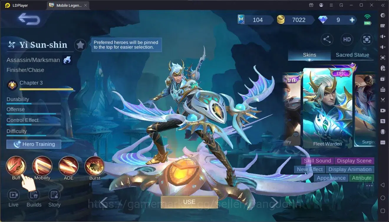 Mobile Legends: Bang Bang Accounts Global|Hero 68|Skin 92|Seasoned|Meowkin Julian|Nar image 2