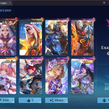 Mobile Legends: Bang Bang Accounts Collector Global|378S|Collector|Legend Lunox,KOF Karina,Ducati Leomord,Aspirant