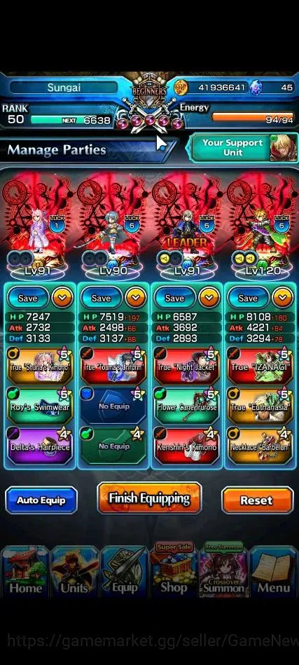 Grand Summoners Accounts End-Game Global|Rank 50|21 Ascend+9 TW|[Fen,Shizu,Fern,Shuna,Etc]+TW,Sayaka,S 3