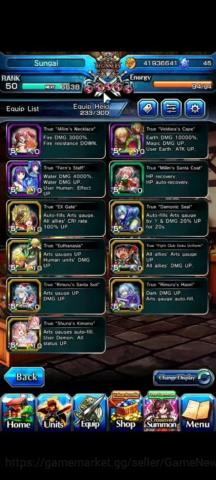 Grand Summoners Accounts End-Game Global|Rank 50|21 Ascend+9 TW|[Fen,Shizu,Fern,Shuna,Etc]+TW,Sayaka,S 8