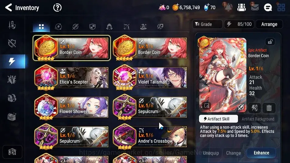 Epic Seven Accounts GLOBAL Unverif|New Era|2 ML(Boss Arunka,Navy Capt image 15