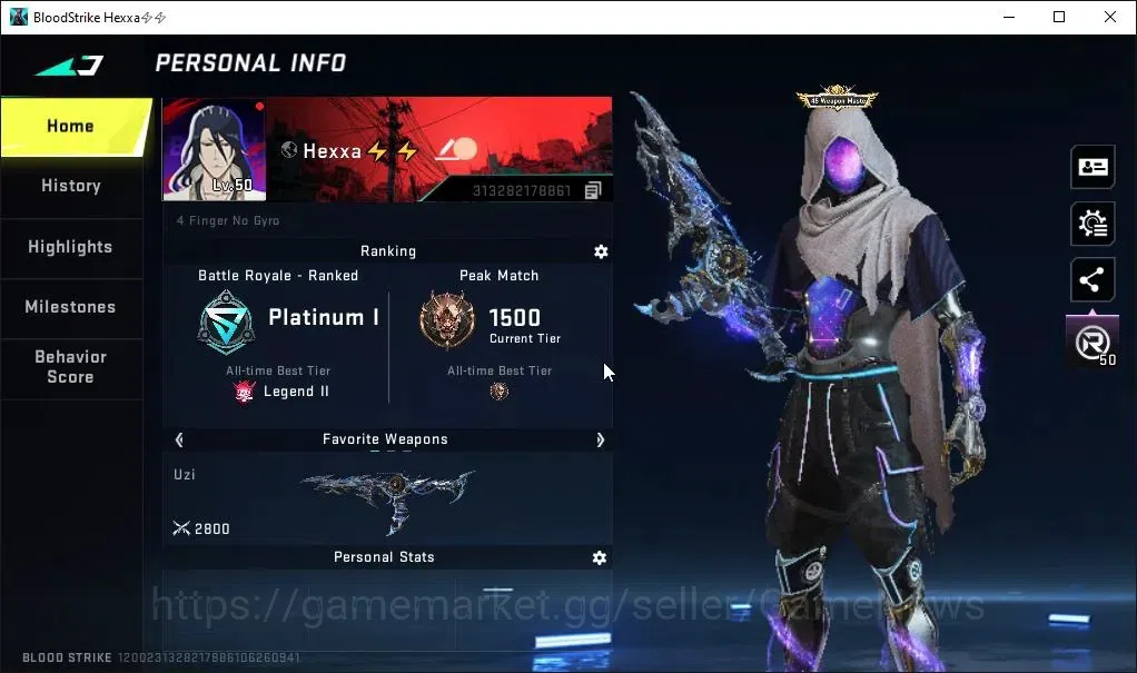 Blood Strike Accounts ASIA|2 ETERNAL[Uzi Lv3,SCAR]|15 ULTRA[ETHAN,ZERO,M image 2