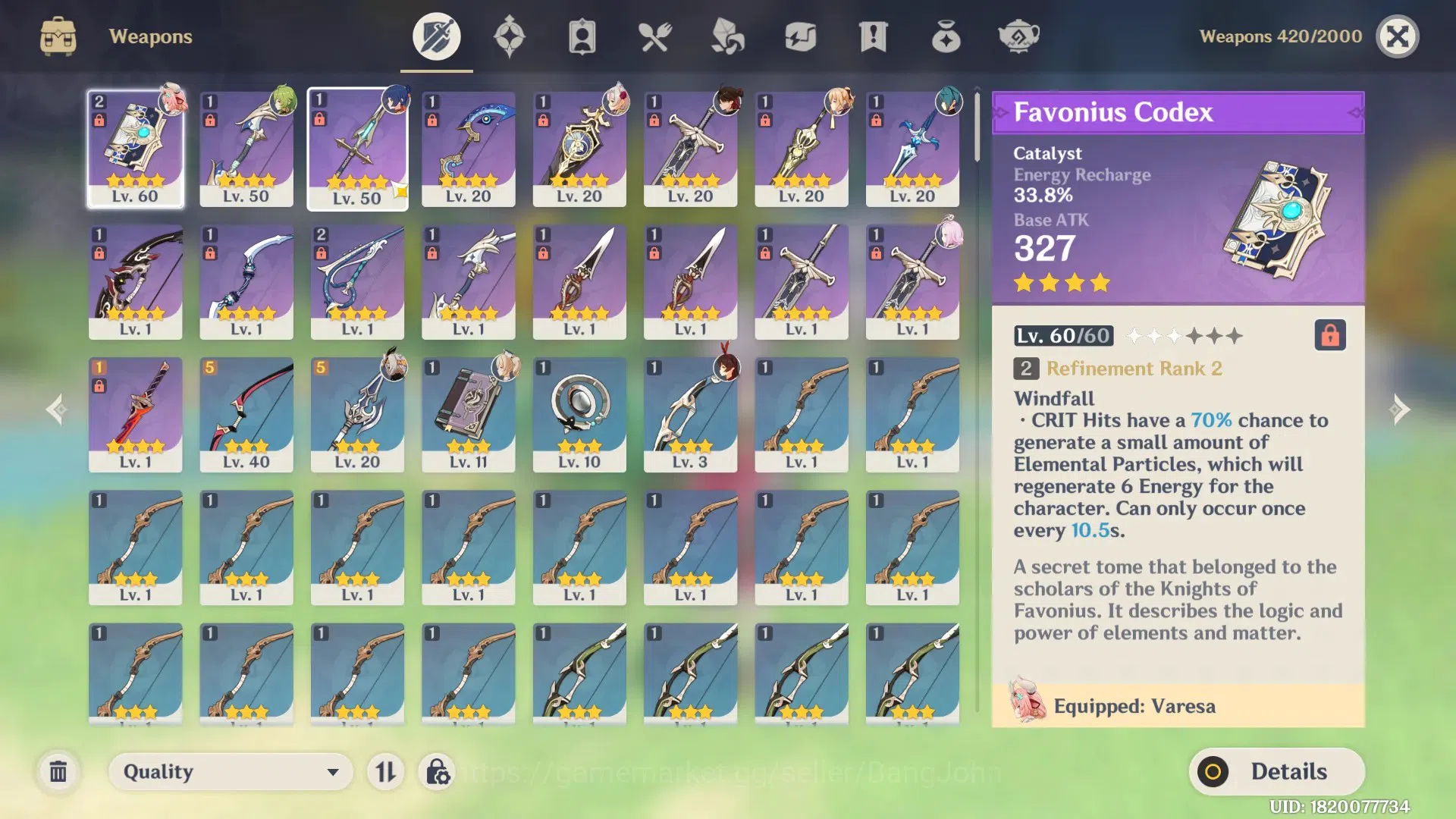 Genshin Impact Accounts ASIA|AR 45|2 Limit+4 Char b5|Varesa,Lauma,Jeans,Di image 7